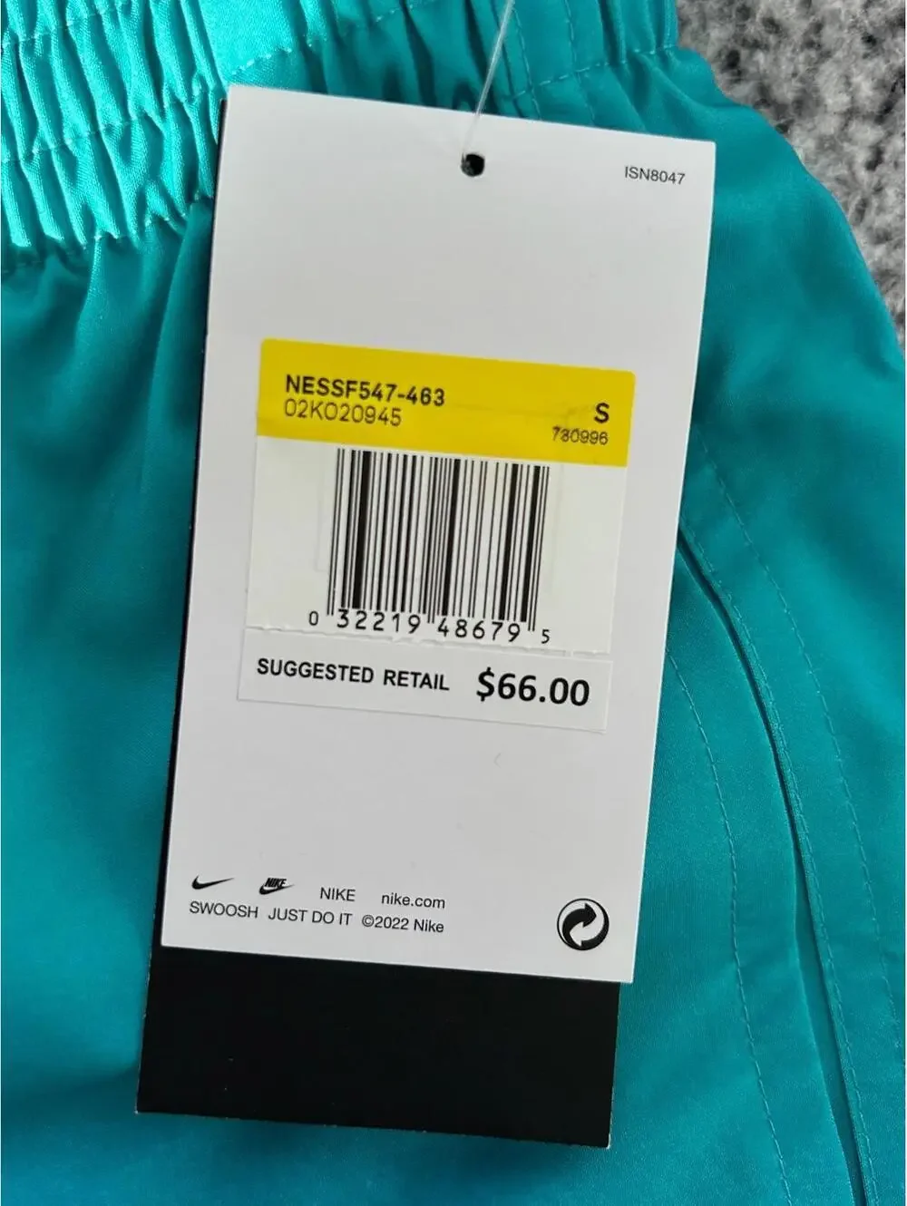 Nike Swim Trunks NESSF547-463 Men’s S Teal Volt Ombré Lined NWT $66